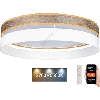 BELIS LED Димируем плафон LIMA LED/36W/230V Wi-Fi Tuya + д. у. бял/златист (BE0879)