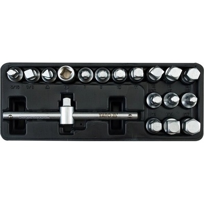 YATO YT-0599 Sada nástrčných kľúčov na zátky olejovej vane 18 ks