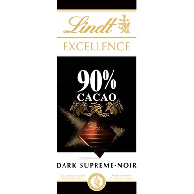 Lindt Excellence Supreme Noir horká čokoláda kakao 90% 100 g