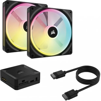 Image 1 of Corsair QX140 RGB 140mm Black Double Pack (CO-9051004-WW)