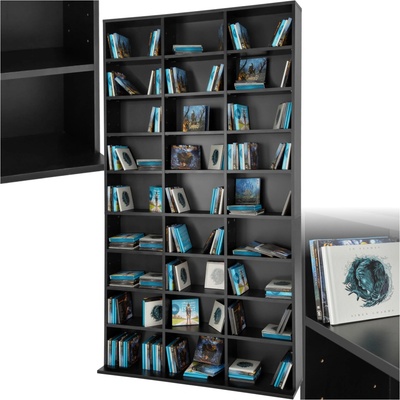 Tectake 401704 regál christel 180x102x23,5cm - černá