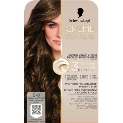 Schwarzkopf Creme Supreme 6-0 Prirodzená tmavá blond