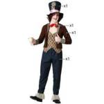 BigBuy Carnival Маскировъчен костюм за възрастни Жена луд шапкар Размер xl
