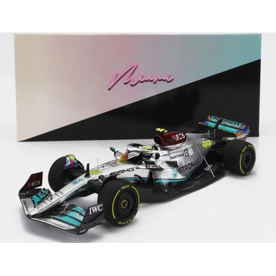 Minichamps Mercedes gp F1 W13e Team Mercedes-amg Petronas F1 N 44 Monaco Gp With Rain Tires 2022 Lewis Hamilton Stříbrná Zelená 1:18