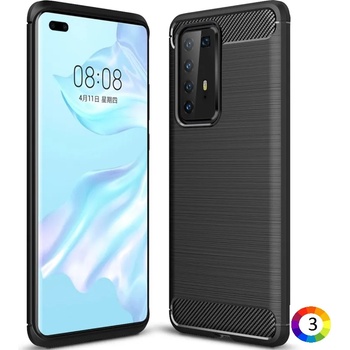 Image 1 of Huawei P40 Pro Удароустойчив Carbon Fiber Калъф и Протектор