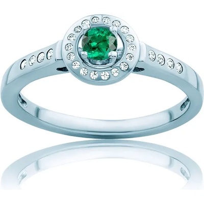 SAVICKI Пръстен Secret Garden: бяло злато, смарагд