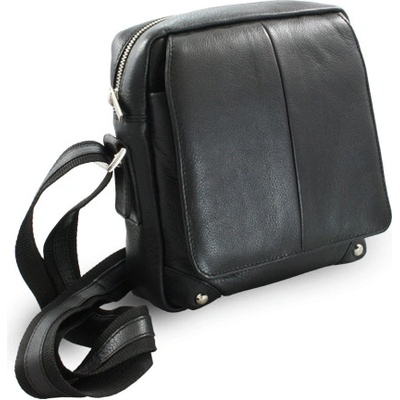 Malý černý kožený pánský crossbag 215-1919-60