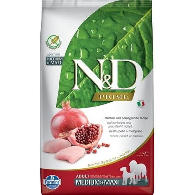 N&D Prime Grain Free Chicken & Pomegranate Puppy Medium & Maxi 2,5 kg