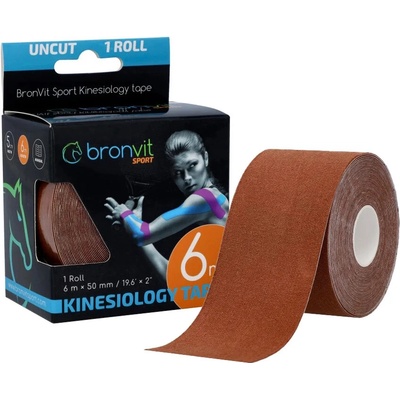 BronVit Kinesio Tape classic 5 cm x 6 m Hnědá 1 ks