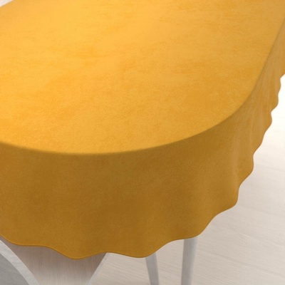 Biante Sametový oválný ubrus Velvet Premium SVP-037 Zlatavě oranžový 120x180 cm