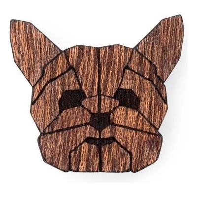 BeWooden dřevěná brož ve tvaru psa Yorkshire Brooch