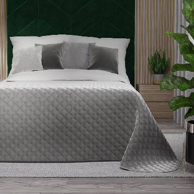 MARKIZETA HOME Přehoz na postel, prošívaný, moderní, sametový Velvi 170x210 006 antracitový