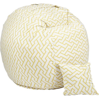 PUFRELAX Комплект Барбарон и декоративна възглавница 600л. King Size, Zappity Yellow, Перящ се калъф, Пълнеж с микс от мемори пяна и дунапрен, Гама Premium (PUF-M-KP-PT-ZAY)