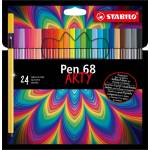 STABILO Комплект флумастери, Stabilo, Pen 68 Arty ST6824-1-20, 24 цвята (ST6824-1-20)