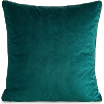 Eurofirany Zamatový vankúš GAJA tmavotyrkysová Polyester 60x60