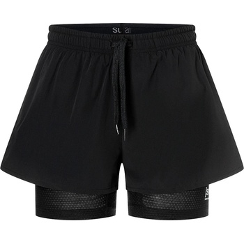 super. natural Дамски къси панталони super. natural Women's Double Layer Shorts - Jet Black (112-2815-0112)