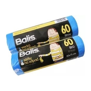 Balis pytle zatahovací HDPE 60 l 12µm 10ks modré