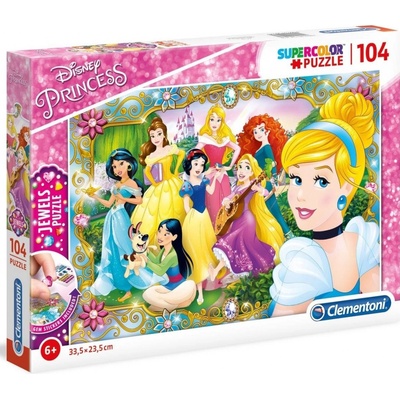 Clementoni s drahokamy Zábava s Disney princeznami 104 dielov
