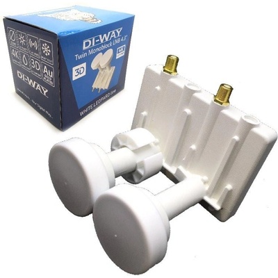 DI-WAY LNB MONOBLOCK TWIN 0,1dB 4,3st WHITE LEOPARD LINE – Zboží Živě