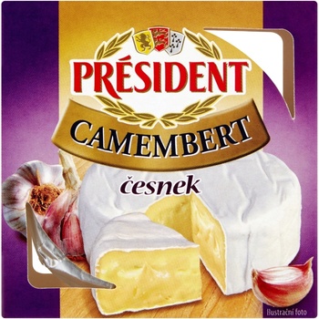 Président Karel IV. Maxi Camembert česnek 90g