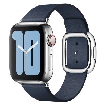 Apple Оригинална кожена каишка за Apple Watch 38мм, 40мм, 41мм, 42мм (2024-2025) - Apple Modern Buckle Band Large (тъмносин) (mxpf2zm/a)