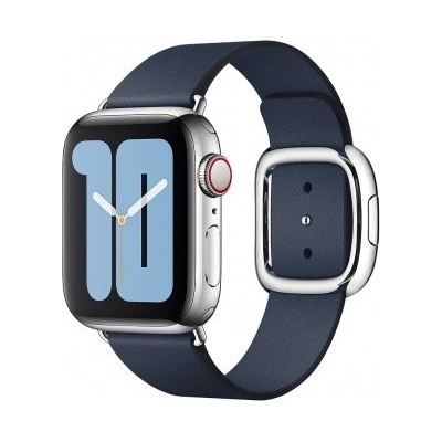 Apple Оригинална кожена каишка за Apple Watch 38мм, 40мм, 41мм, 42мм (2024-2025) - Apple Modern Buckle Band Large (тъмносин) (mxpf2zm/a)