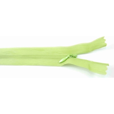 Nedeliteľný skrytý zips (3mm) rôzne farby - dĺžka 18 cm - 60 cm 22 cm Jablíčkově Zelená