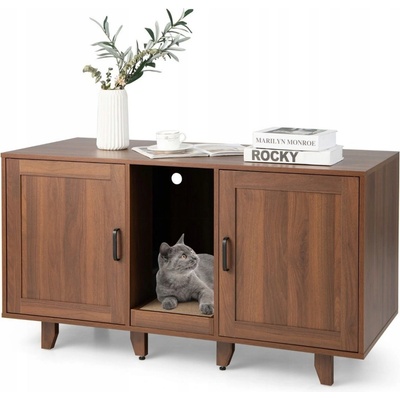 Costway Domeček hnědý 120 x 52 x 65 cm