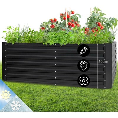 Blumfeldt High Grow Straight, vyvýšený záhon, 200 x 60 x 100