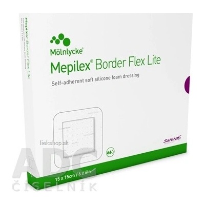 Mepilex Border Flex Lite 15x15 cm samolepivé krytie na rany, silikónové 1 KUS možnosť objednať iba celé balenie 5 ks