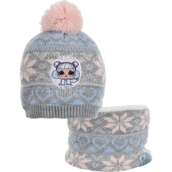 čepice /nákrčník L.O.L. šedo růžová