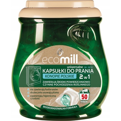 Ecomill kapsle na praní univerzální 2v1 konopí 50 PD