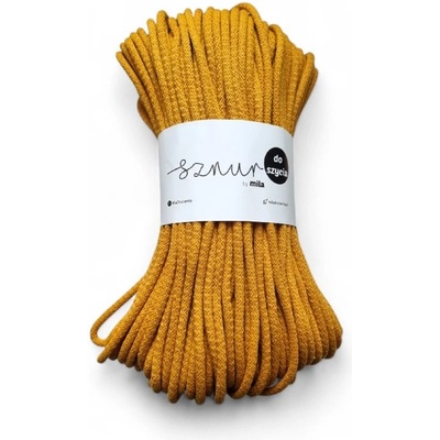 Bavlněná šňůra na šití 6mm/50m - BÍLÁ