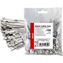 Amio 04319 Nerezové sťahovacie pásky 4,6 x 100 mm 100 ks