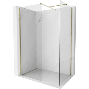 Mexen Kioto-X душ преграда Walk-in 140 x 120 см, прозрачна 10 мм, златна - 800-140-202-50-00-120-X (800-140-202-50-00-120-X)