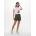 Only Анцуг Only Women's High-Waisted Woven Tracksuit Shorts - Forest Night
