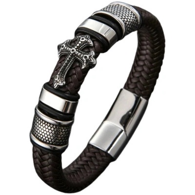 Amparo Miranda Kožený náramok Cross 278 Brown