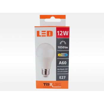 Trixline LED žárovka BC E27 12W 230V teplá bílá