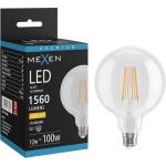 Mexen Vintis LED лампа филамент E27, G125, 12W, Топла - 2700K, 1560 lm, прозрачна - L158-E27-1227-00 (L158-E27-1227-00)