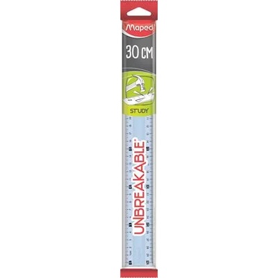 Maped Линеал, пластмасов, нечуплив, 30 см, MAPED "Study Unbreakable", смесени цветове 245610 (245610)