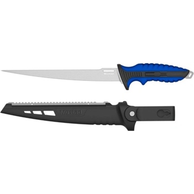 Mustad 9inch 4116 Stainless Steel Fillet Knife Polised Blade Finish Blue