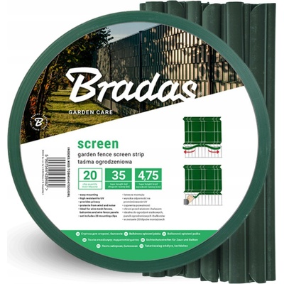 Bradas stínící fólie na plot 450 g/m² + spony 0,0475 m x 35 m green – Zboží Mobilmania