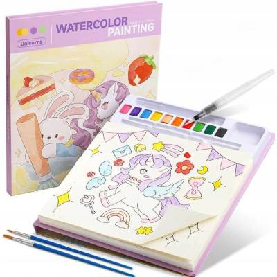Omaľovánka sada na akvarelové maľovanie Unicorn