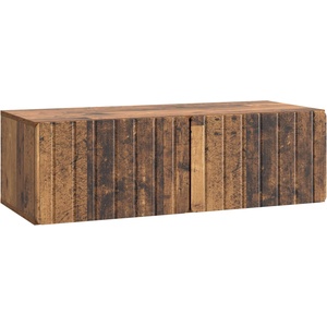 vidaXL Стенно монтиран ТВ шкаф 98 x 41 x 30 см Старо дърво (898363)