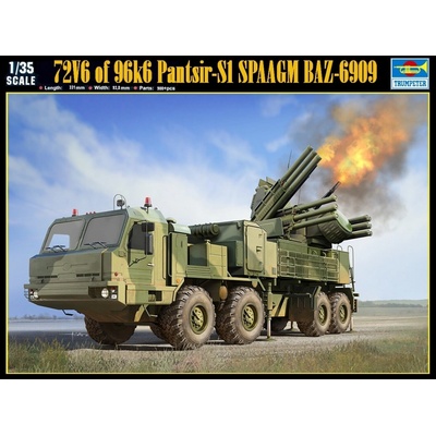 Trumpeter 72V6 of 96k6 Pantsir-S1 SPAAGM BAZ-6909 1:35