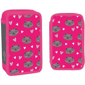 S-Cool Несесер с пособия S. Cool - Kitty, с 2 ципа, 29 части (SC2448)