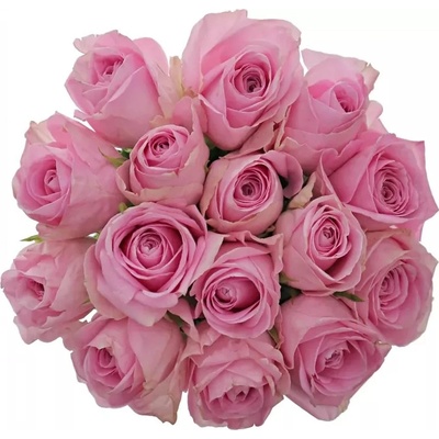 Kytice 15 růžových růží HEIDI! 60cm
