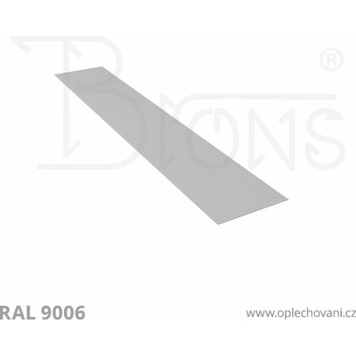 Brons Rovinný plech 350 x 2000 mm stříbrná