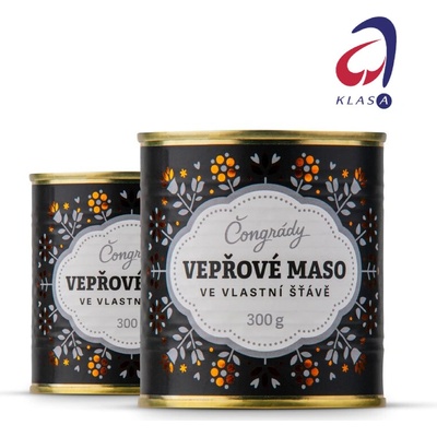 Čongrády Vepřové maso ve vlastní šťávě 300 g