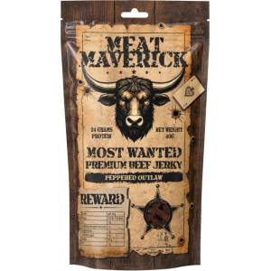 Meat Maverick Premium Beef Jerky - Peppered Outlaw | with 59% Protein [40 грама] Черен пипер
